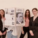 Kreativní kostka polepená tematicky k autorovi.