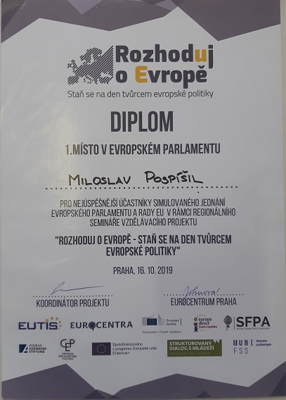 Diplom - Rozhoduj o Evropě.