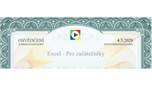 Ukázka certifikátu ze školení ITE distančně.