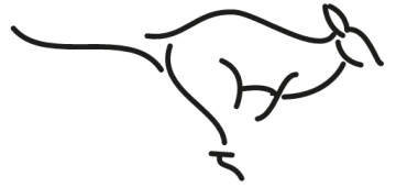 Ilustrační kresba klokana