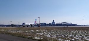 pohled na letiště Praha