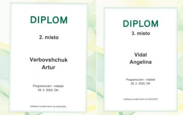 Diplomy ze soutěže